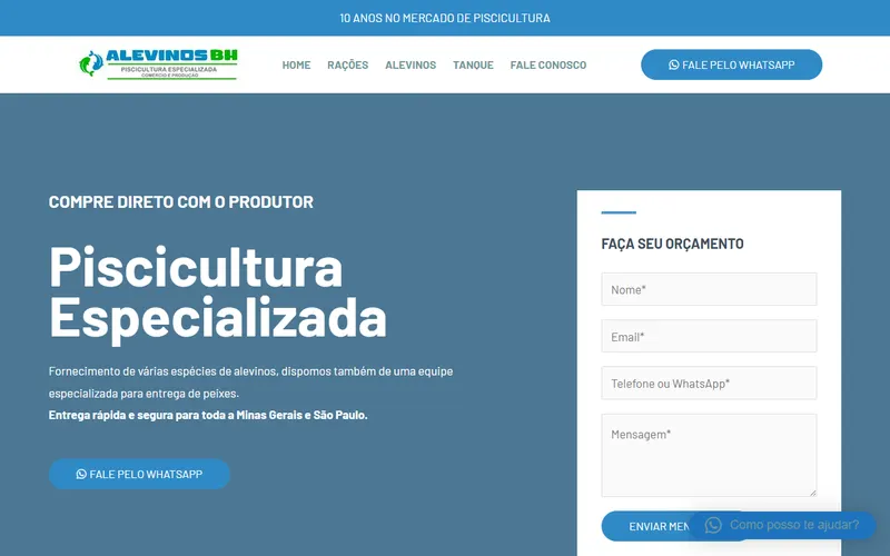 Site da Alevinos BH