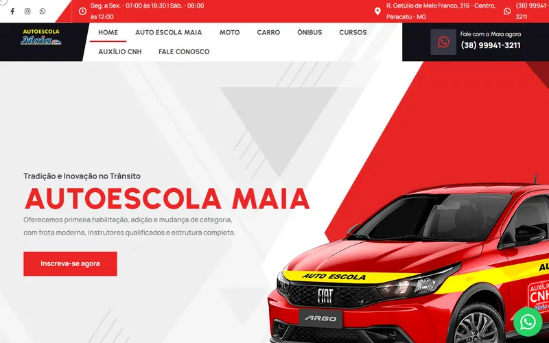 Site da Autoescola Maia
