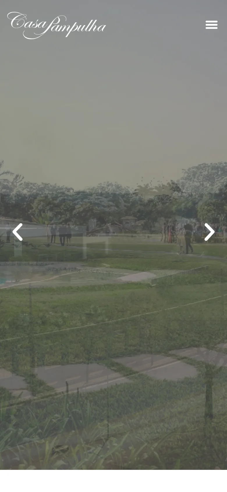 Site da CasaPampulha no celular