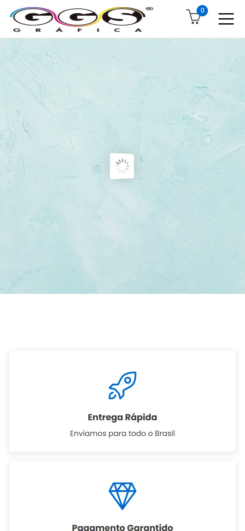 Site da Gráfica GGS no celular