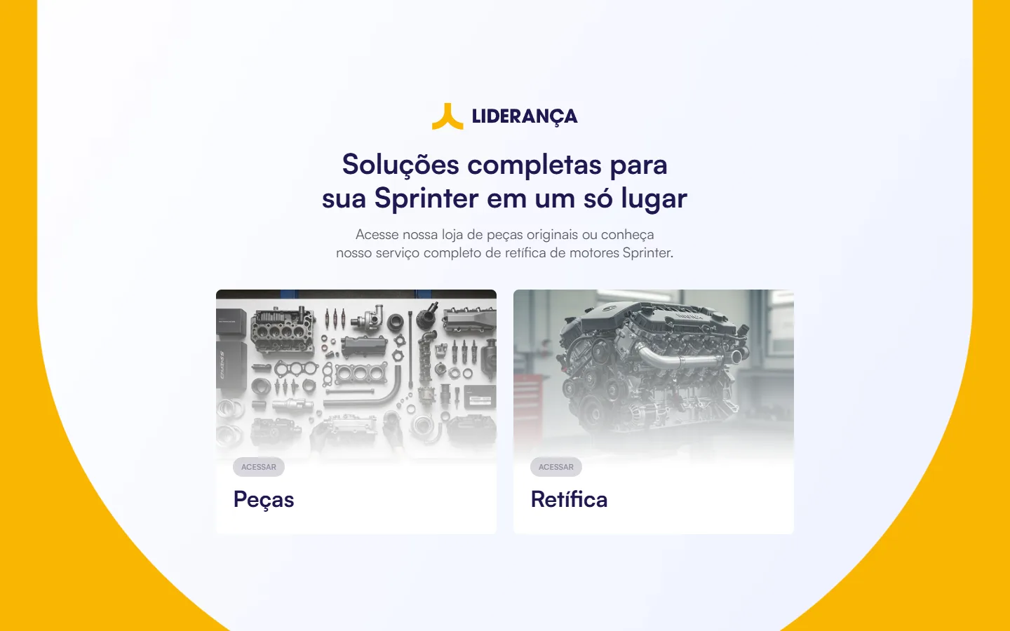 Site da Liderança Sprinter Peças no computador