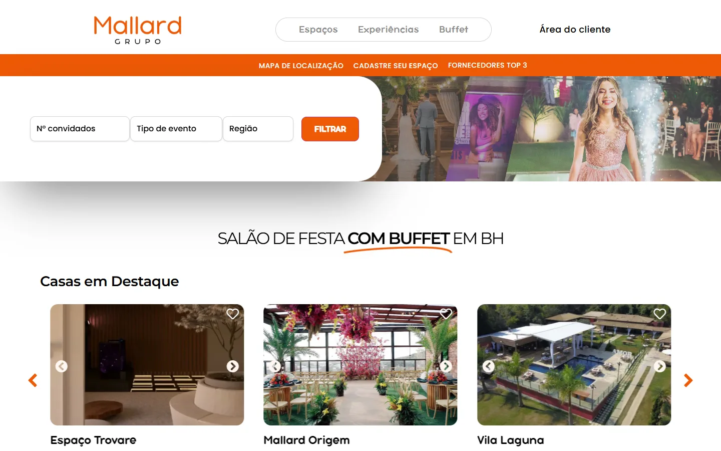 Site da Mallard no computador