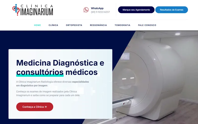 Site da Clínica Imaginarium