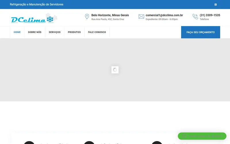 Site da DC Clima