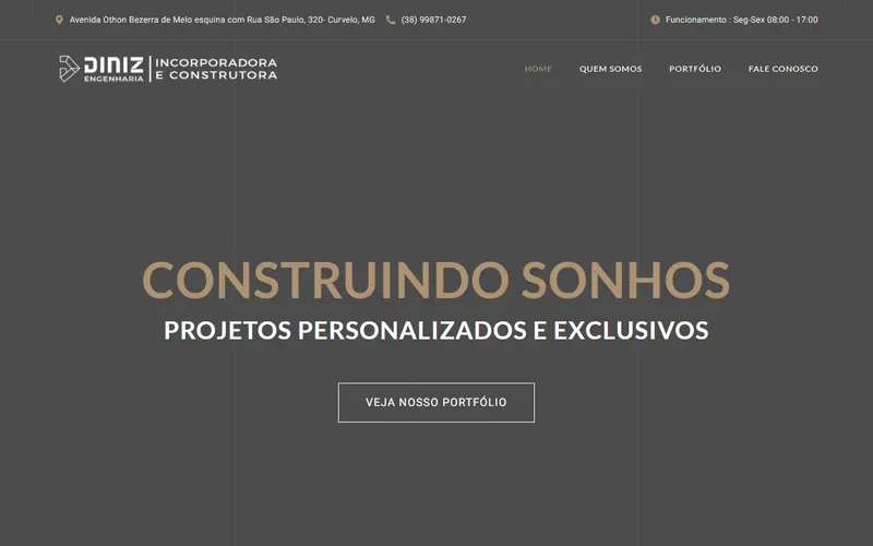 Site da Diniz Engenharia