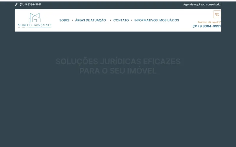Site da Meireles Gonçalves Advocacia