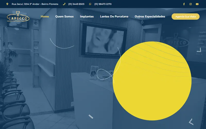 Site da Odonto Lapecco
