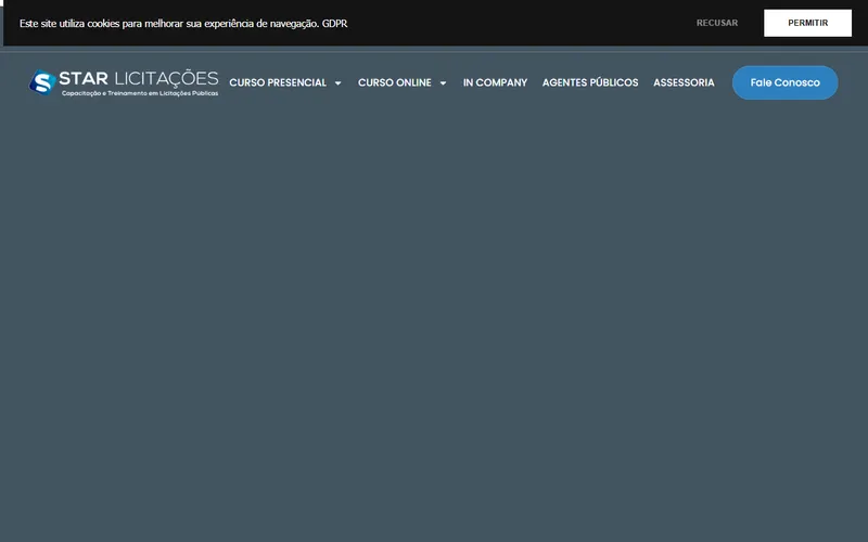 Site da Star Licitações