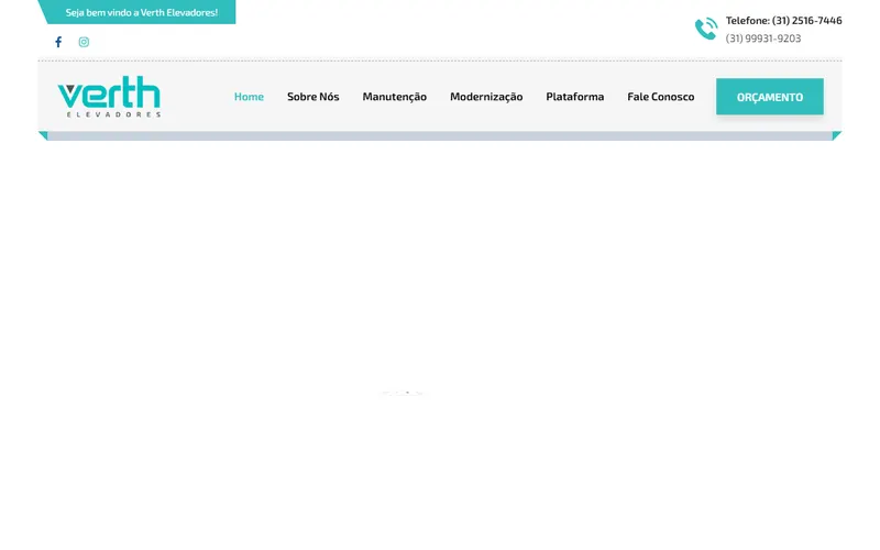 Site da Verthe Elevadores